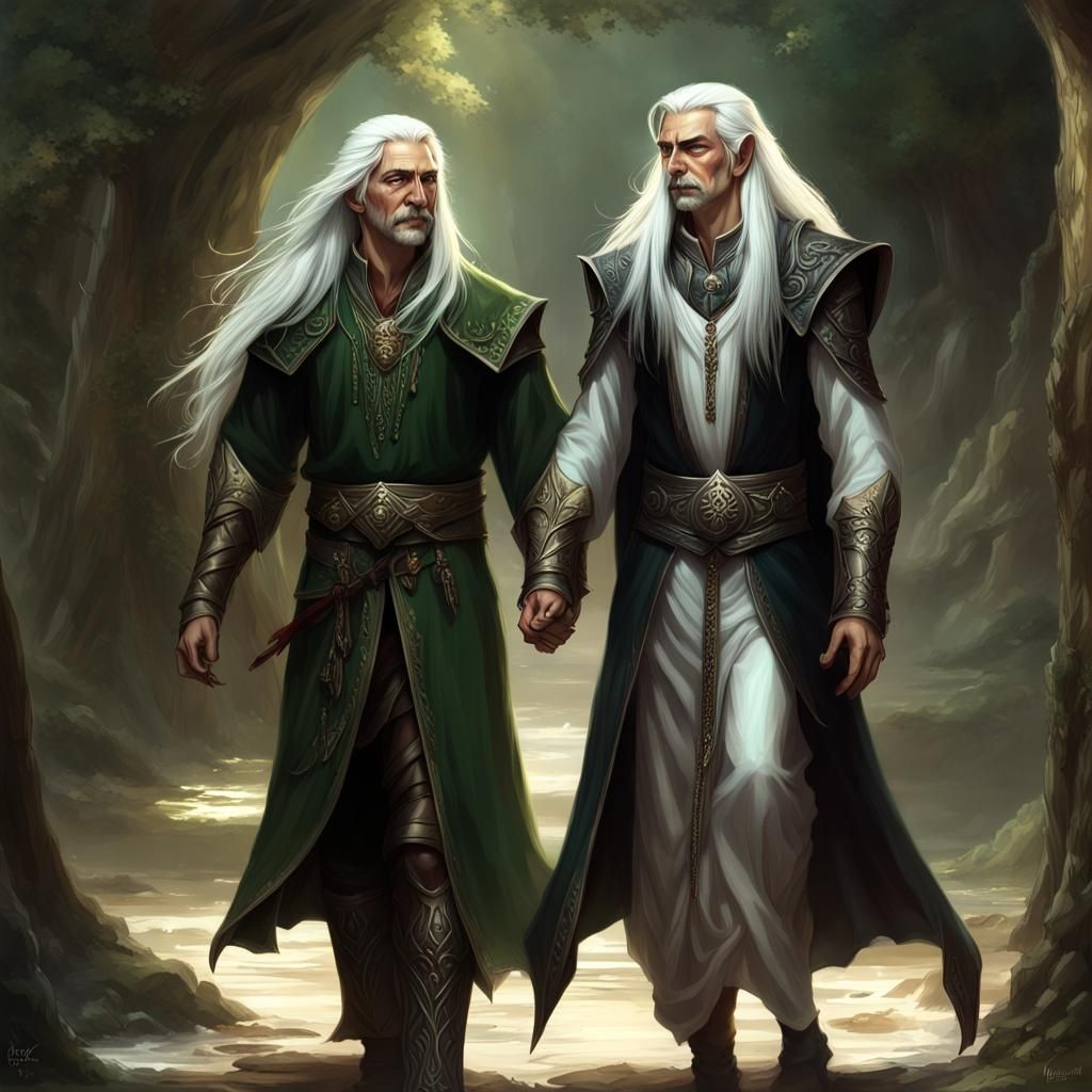 Elegant Elves in Dark Fantasy Style