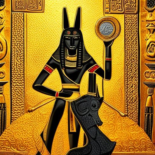 Anubis, God of Death and Wealth in Treasure Room