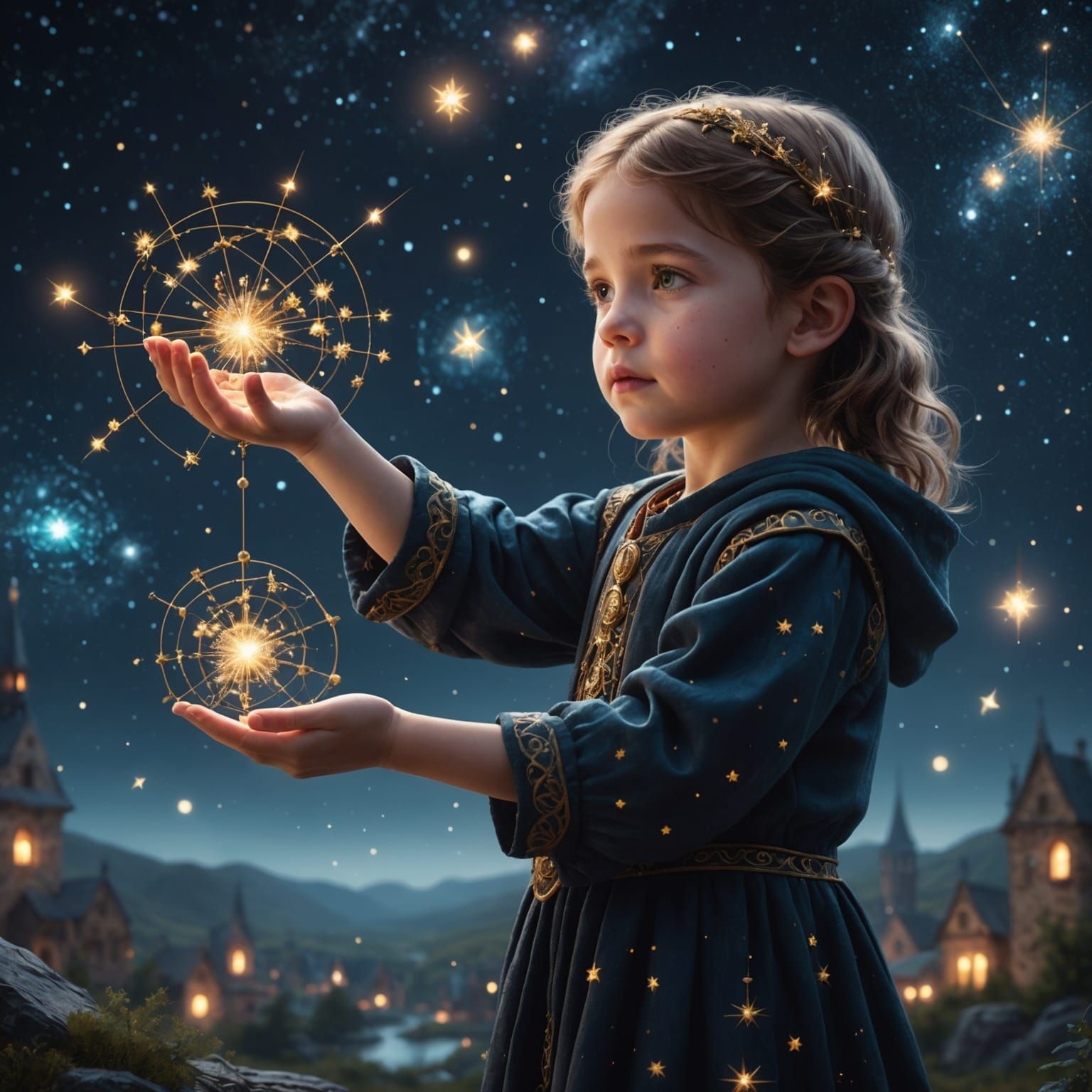 Ethereal Child Constellation Fantasy Concept Art