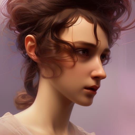 Animated Fabric Doll Portrait, Digital Art