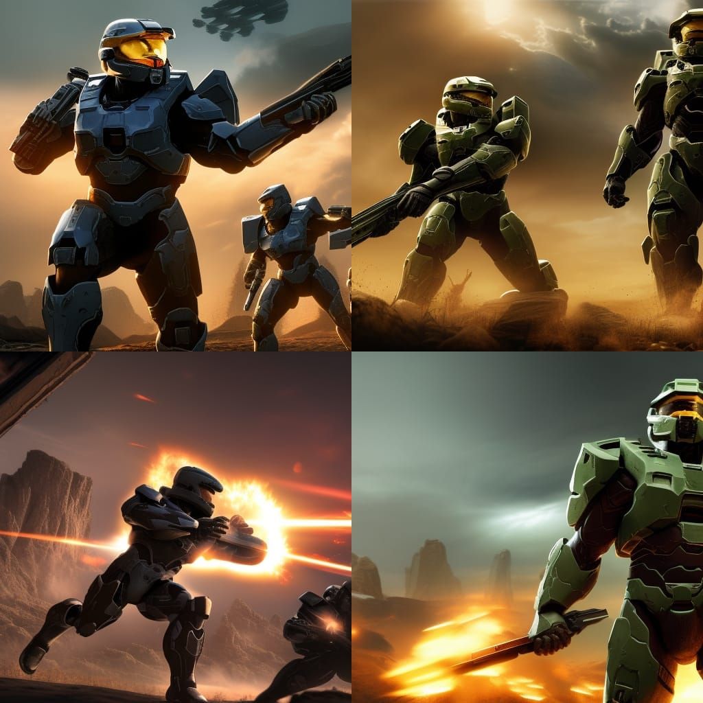 Halo Spartans in Combat: 3D Game Cinematic