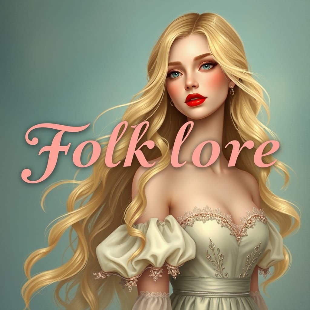 Ethereal Blonde in Silk Gown: A Fairy Tale Portrait