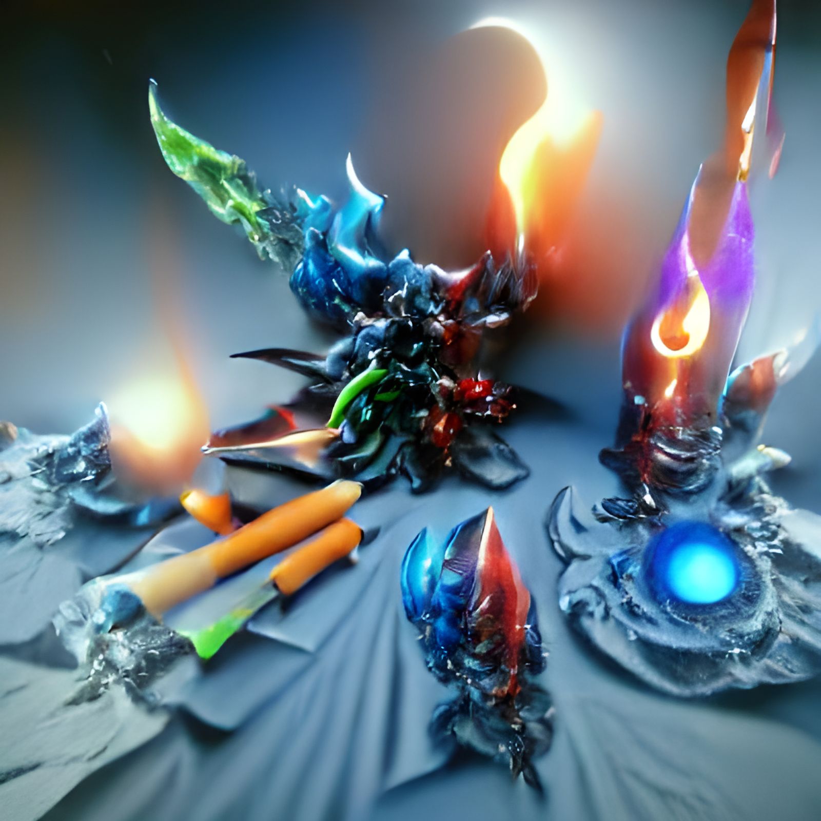 Epic Neon Battle Scene in Unreal Engine