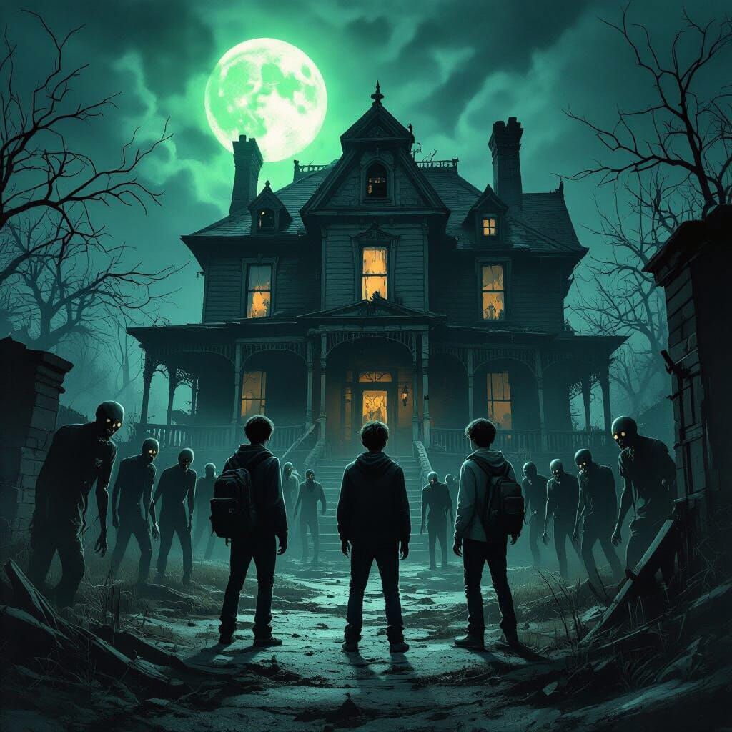 Haunted House Horror: Zombies Confront Teenagers