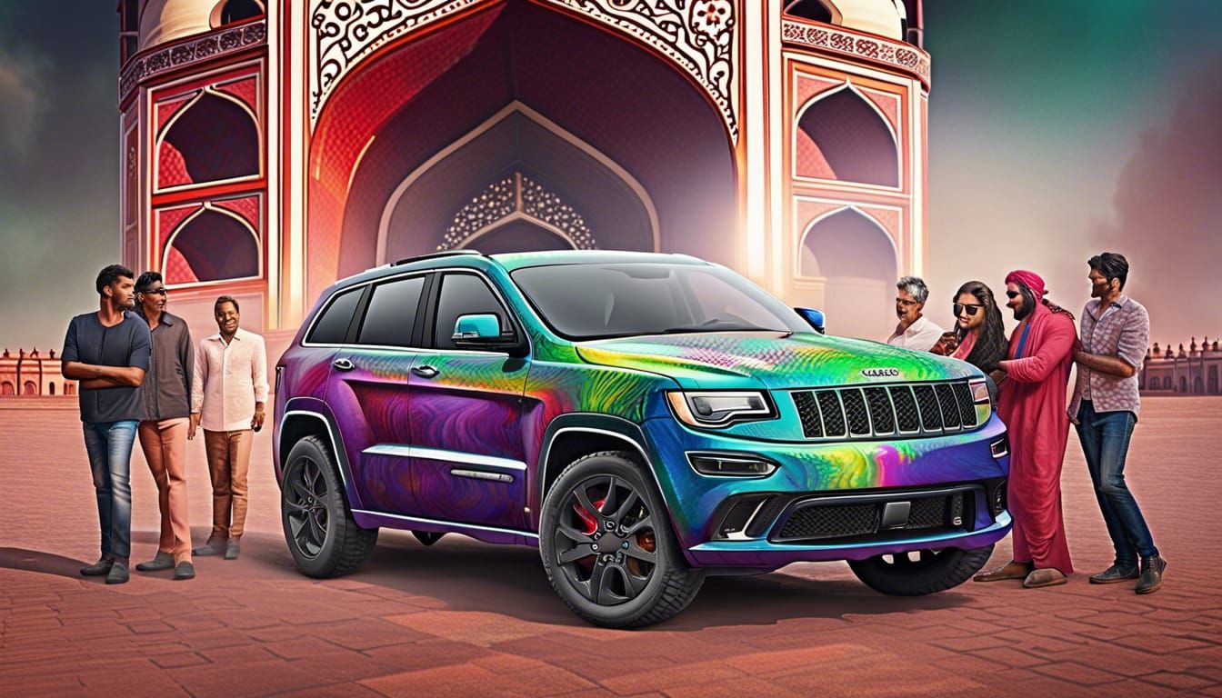 Grand Cherokee at Taj Mahal with Bollywood Actors