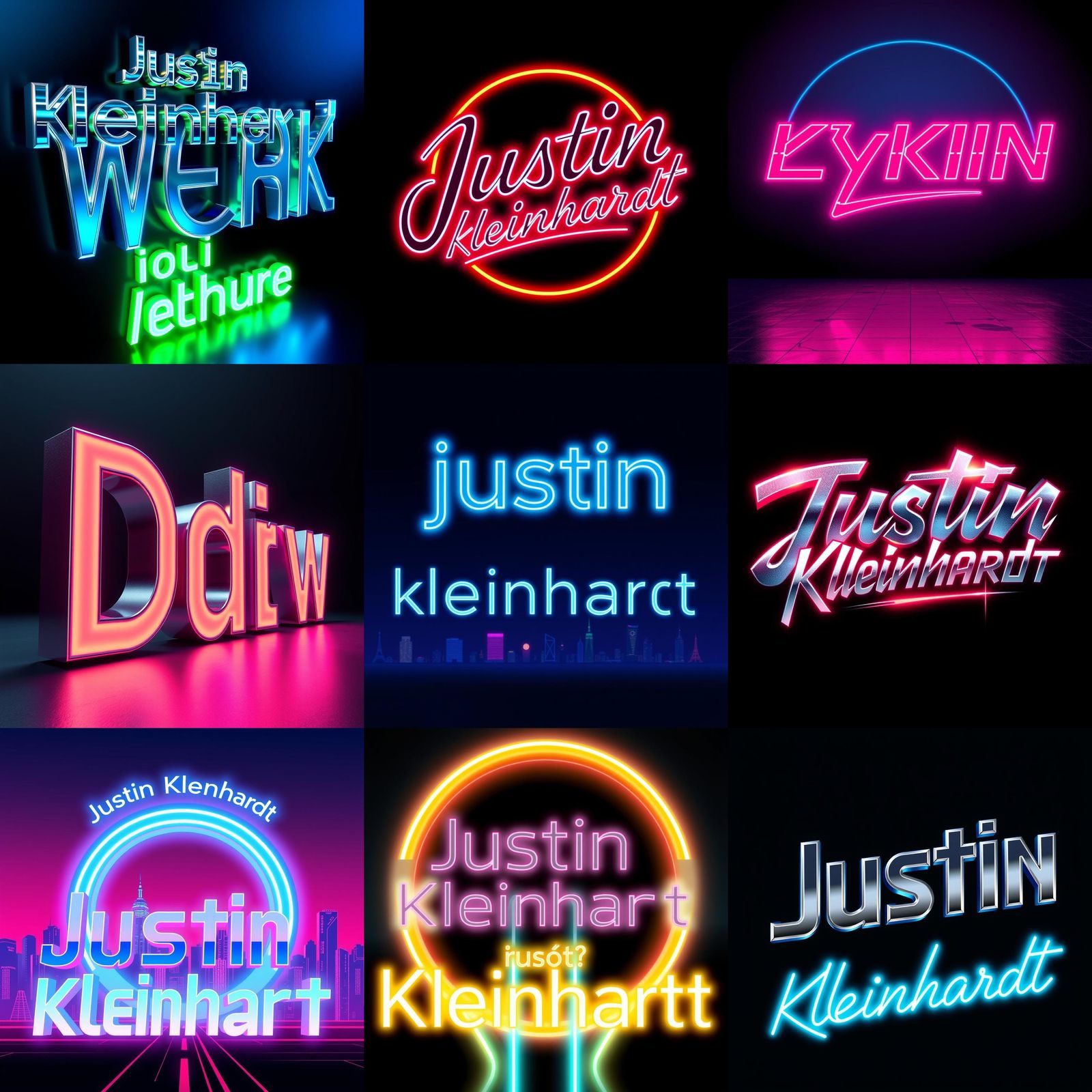 Bright Neon Logo Featuring Justin Kleinhardt