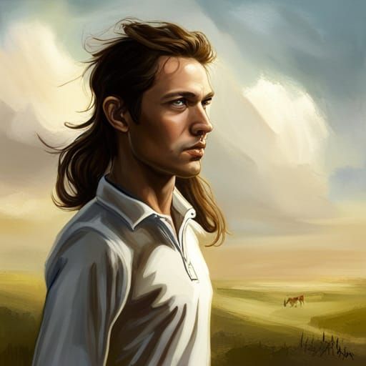 Equestrian Portrait: Dark Rider on Morgan Horse