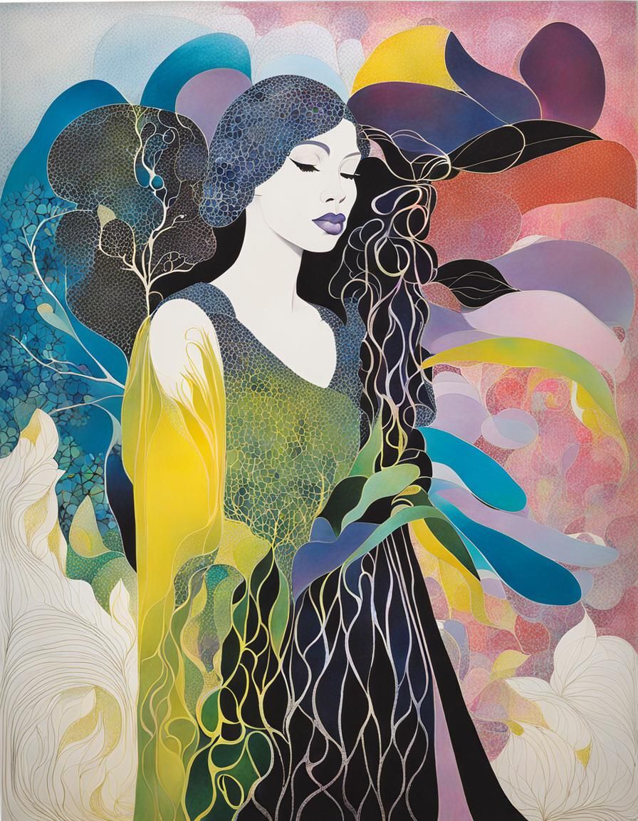 Artwork Inspired by Chris Ofili's Style