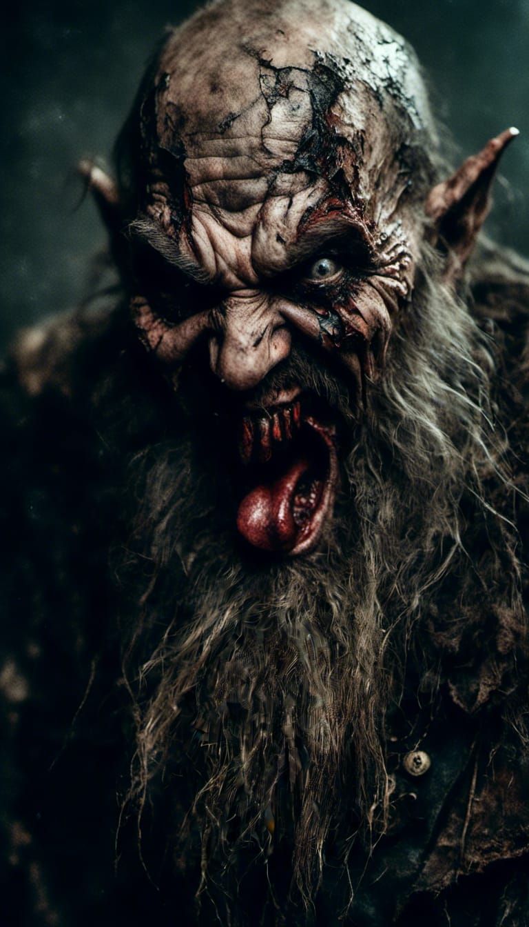 Macabre Dwarf Sticks Out His Tongue