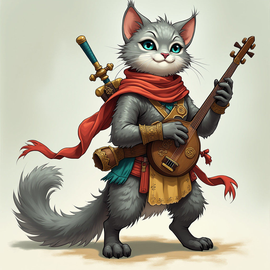 Majestic Tabaxi Character Ready for Adventure