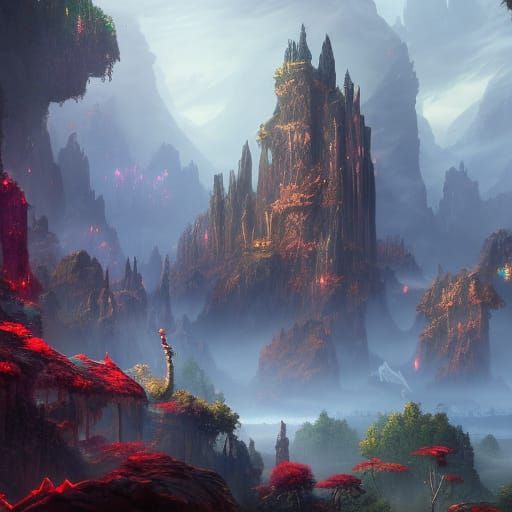 Fantastical Matte Painting in Deep Color