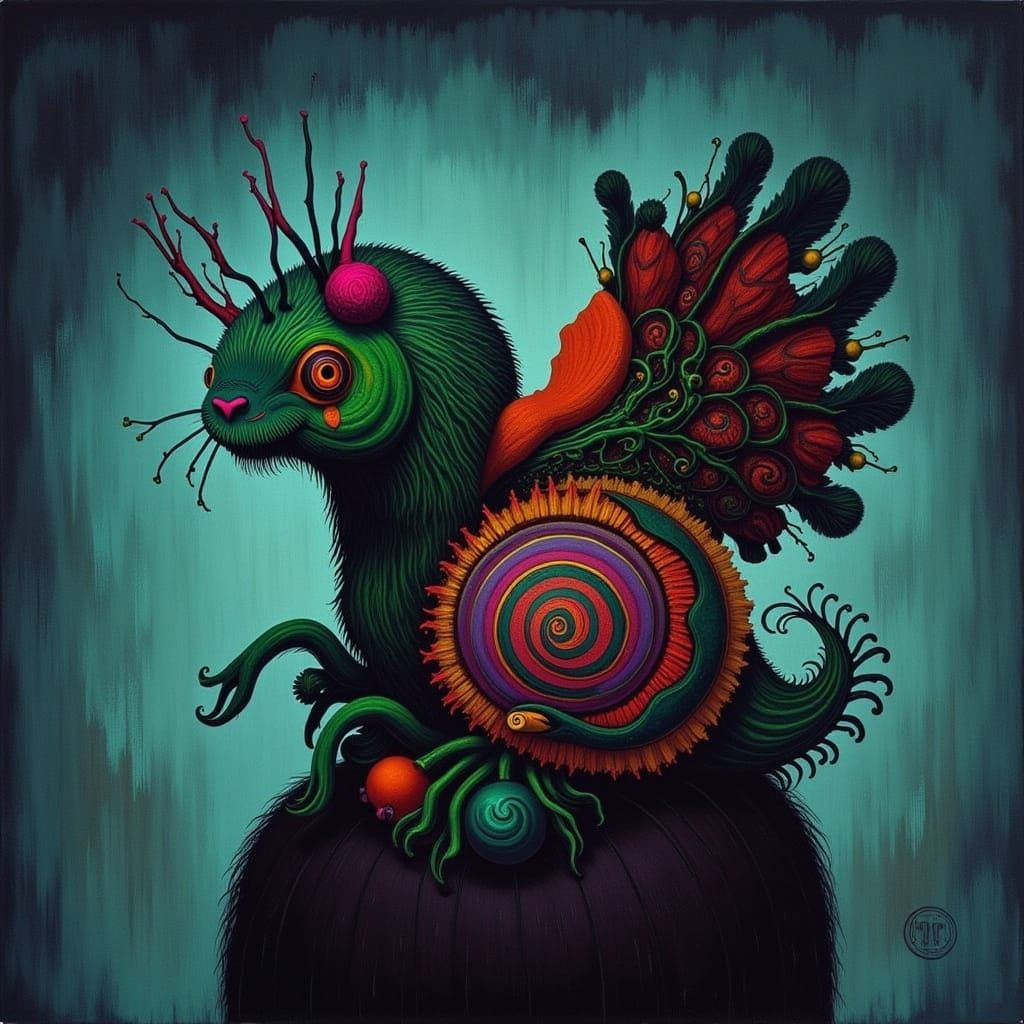 Abstract Glow with Cicada Song Inspired Art