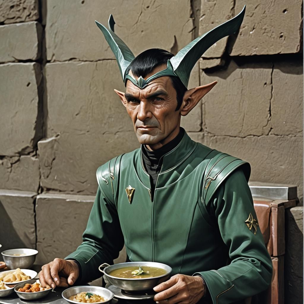 Romulan Soup Vendor with Vulcan Ears