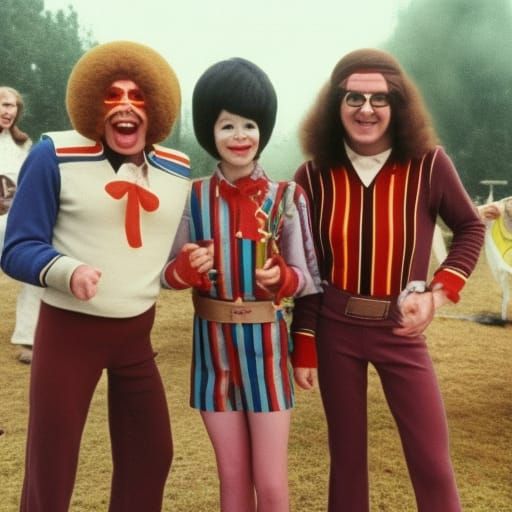 Hyperrealistic McDonaldland Characters on 1970s Set
