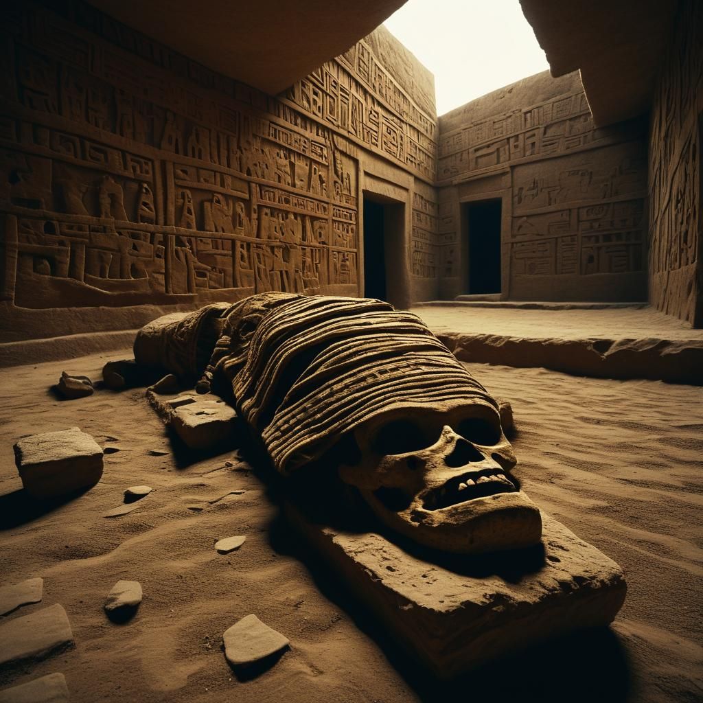 Huaca Rajada Royal Tombs: Cinematic Film Still