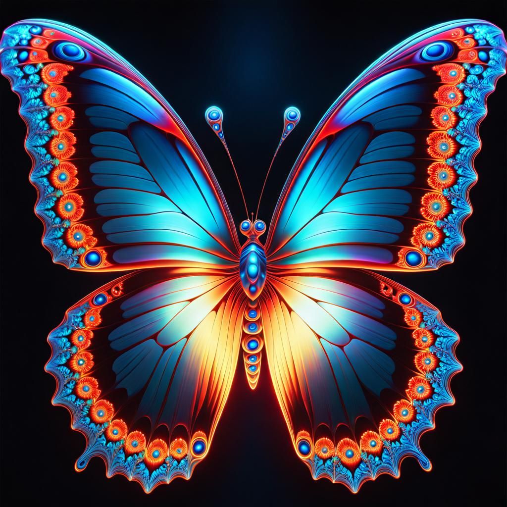 Celestial Butterfly in Fractal Mandelbrot Style