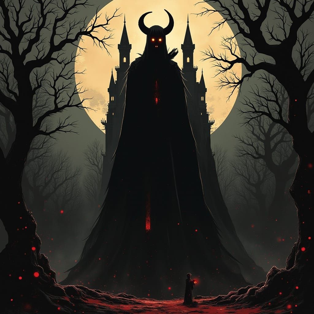 Grimdark Bauhaus Vision in Monochromatic Abstraction