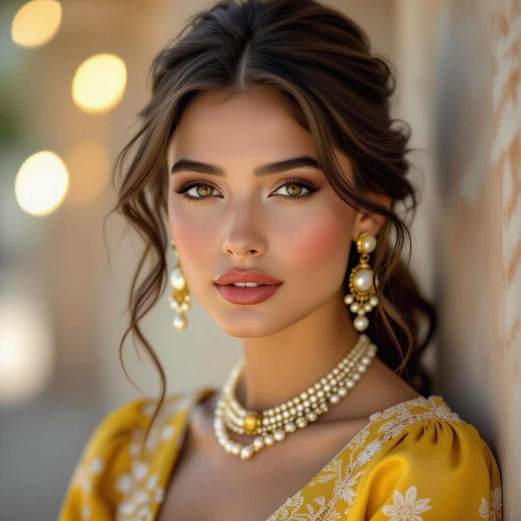 Elegant Model in Photorealistic Style