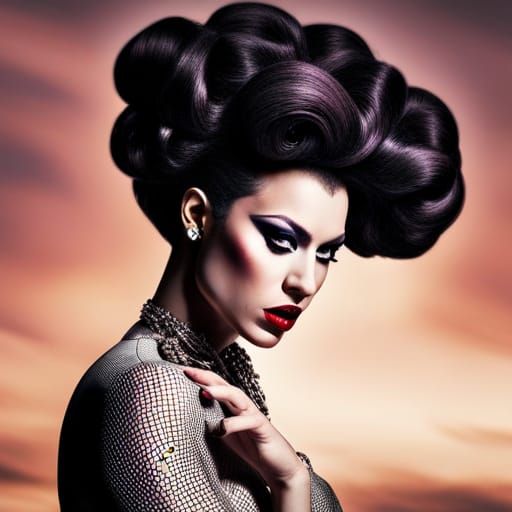 Hyperrealistic Drag Queen Portrait in HDR