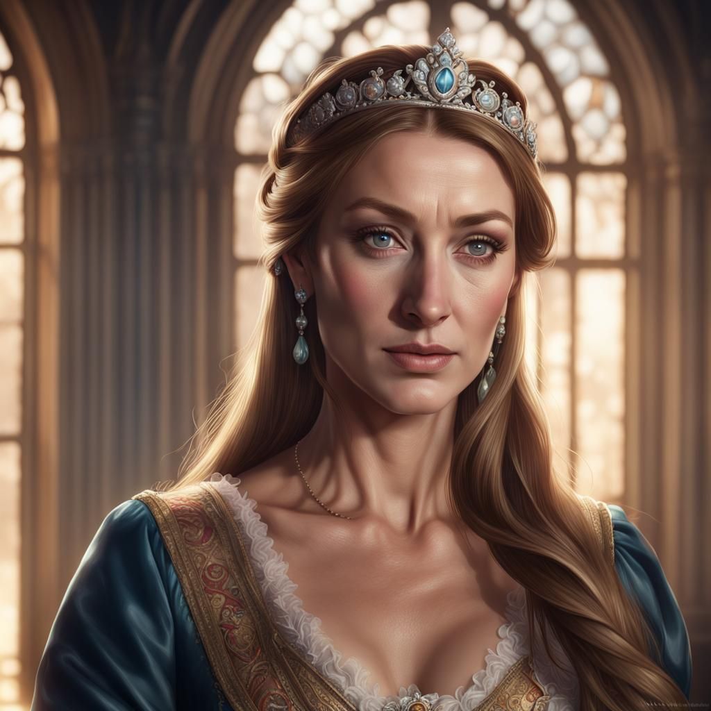 Queen Jane Seymour Portrait in Hyperdetailed Style