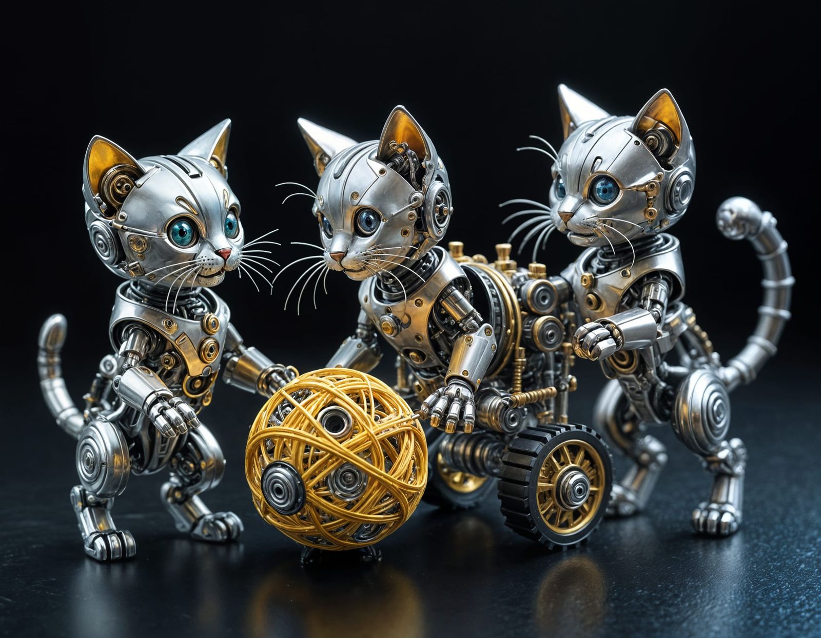 Mechanical Kittens in Whimsical Mechanical Delight