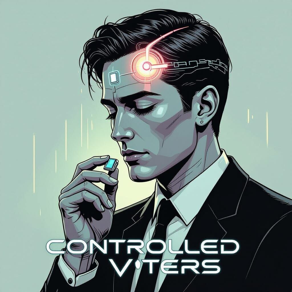 Dystopian Microchip Implant Illustration