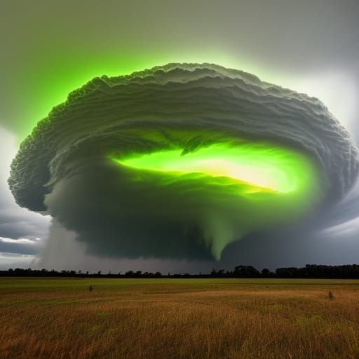 powerful GreenStorm supercell
