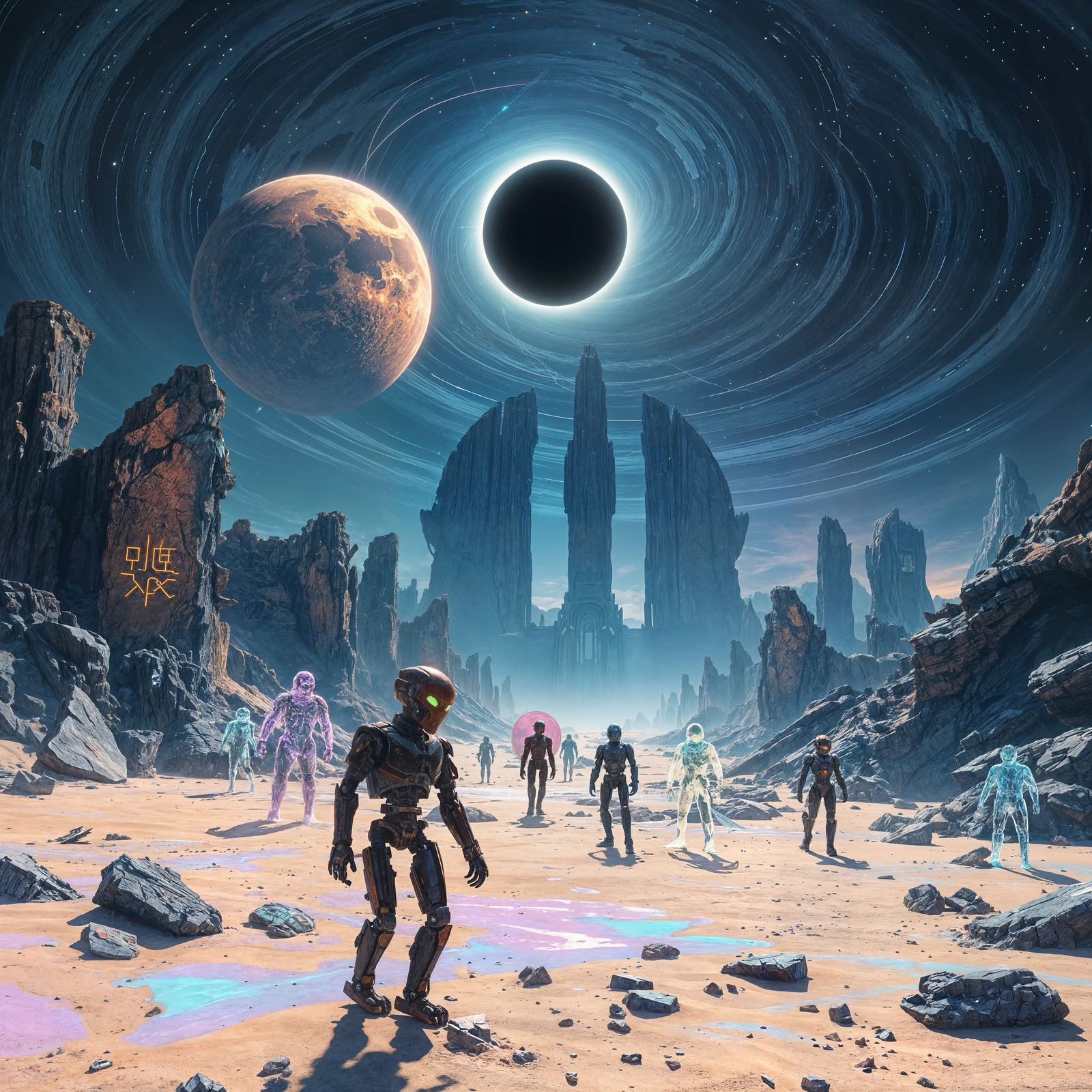 Surreal Space Ruin Emerges from Cosmic Silence in Vibrant, A...