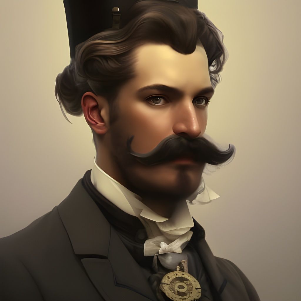 Steampunk Aristocrat Portrait in Digital Art Style