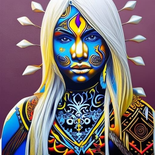 Tribal Princess by Bonfire: Graffiti Splash Art