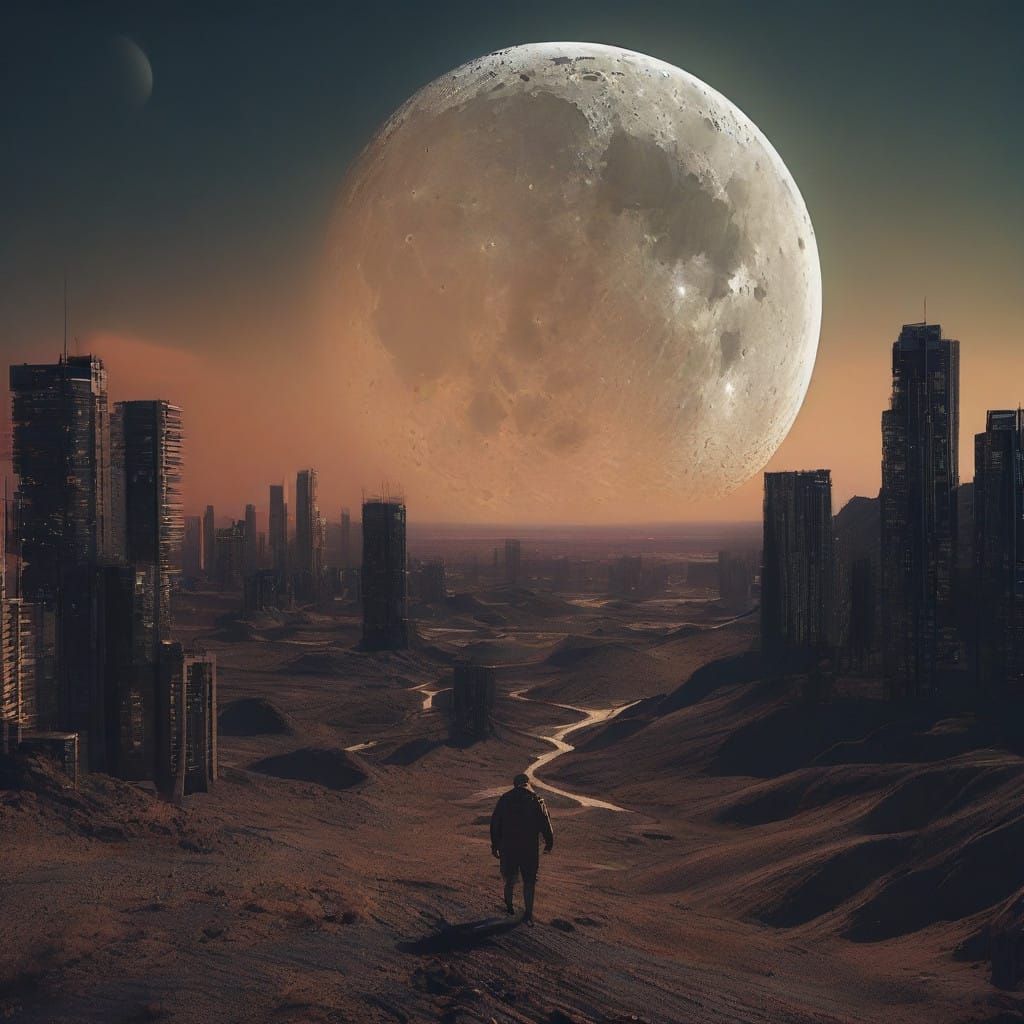 Cosmic Cityscape on the Moon