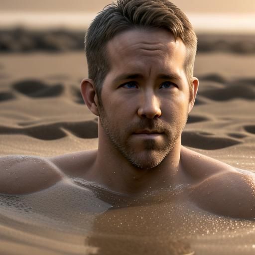 Ryan Reynolds Sinking in Quicksand: Cinematic Photography