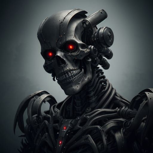 Cybernetic Horror in Dark Industrial Style