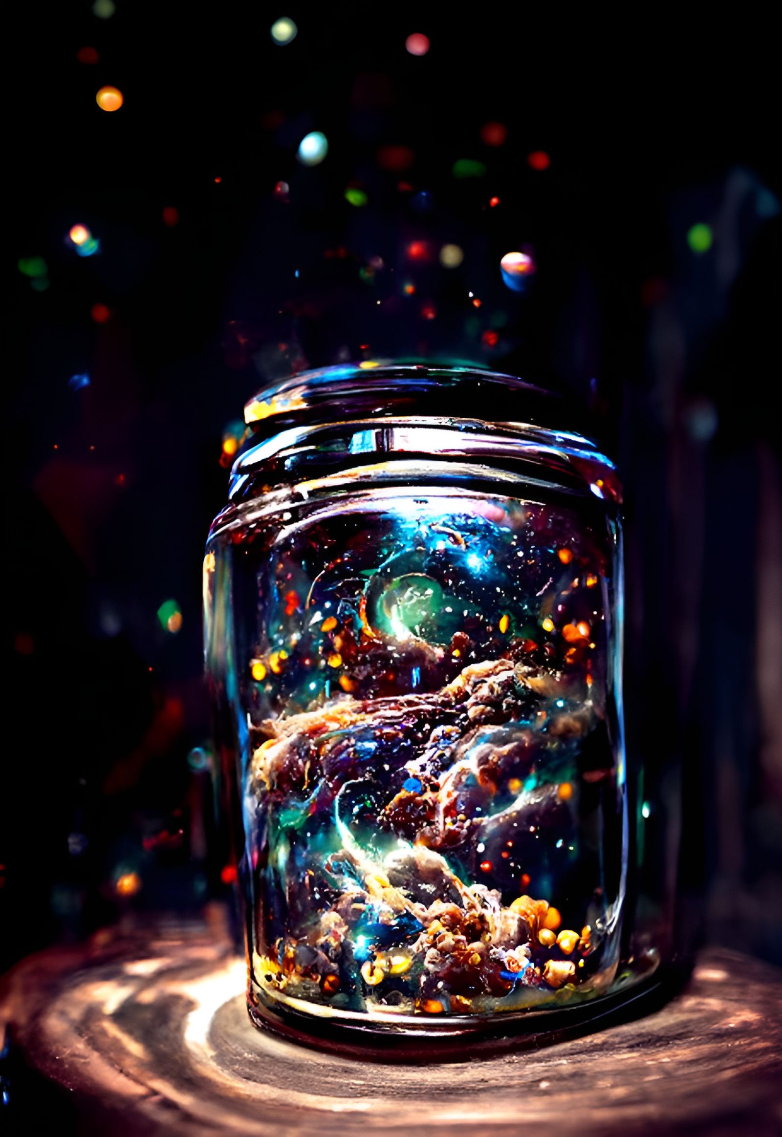 Cosmic Universe in a Jar Digital Painting