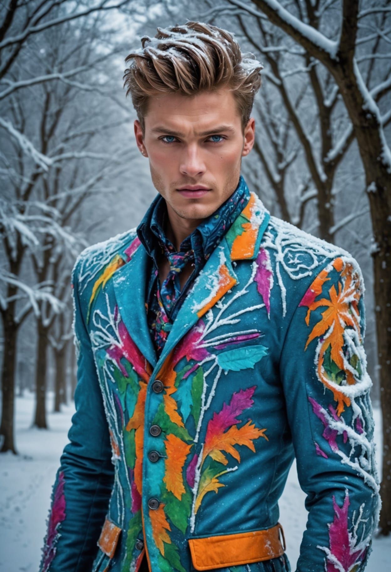 Fantasy Fashion Model in Vibrant HDR Style