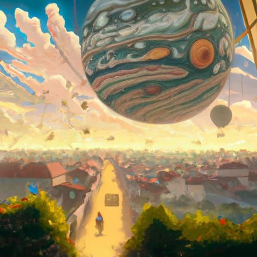 Realistic AI Rendering of Planet Jupiter
