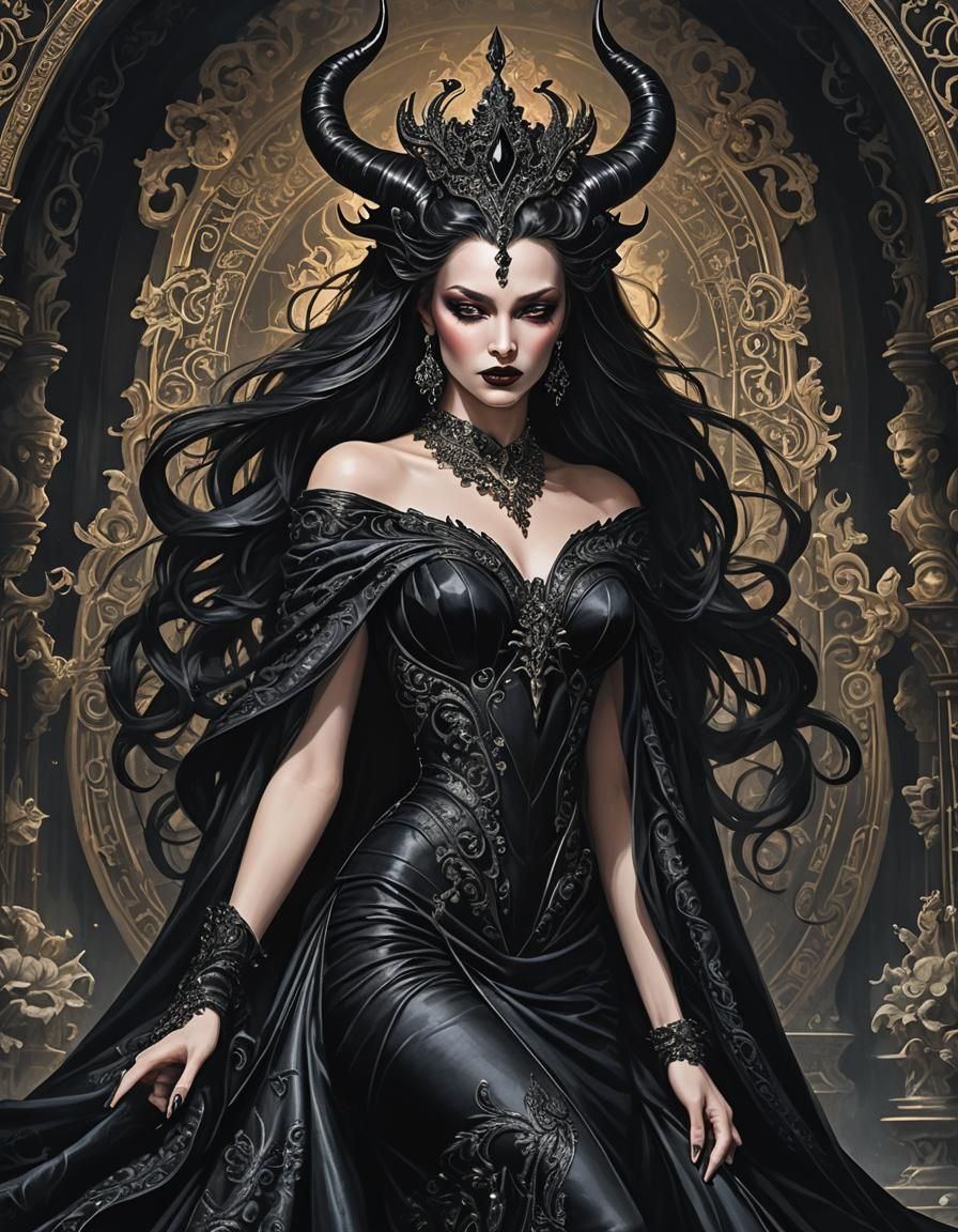 Queen of the Underworld in Anime Style