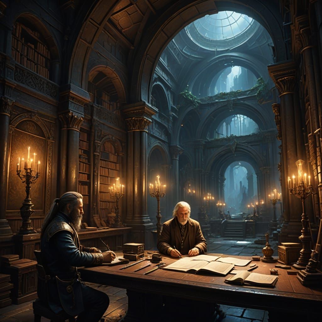 Library in dwemer ruins from skyrim books are shiny