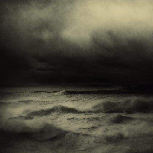 Eerie Coastal Tower in Pictorialist Style