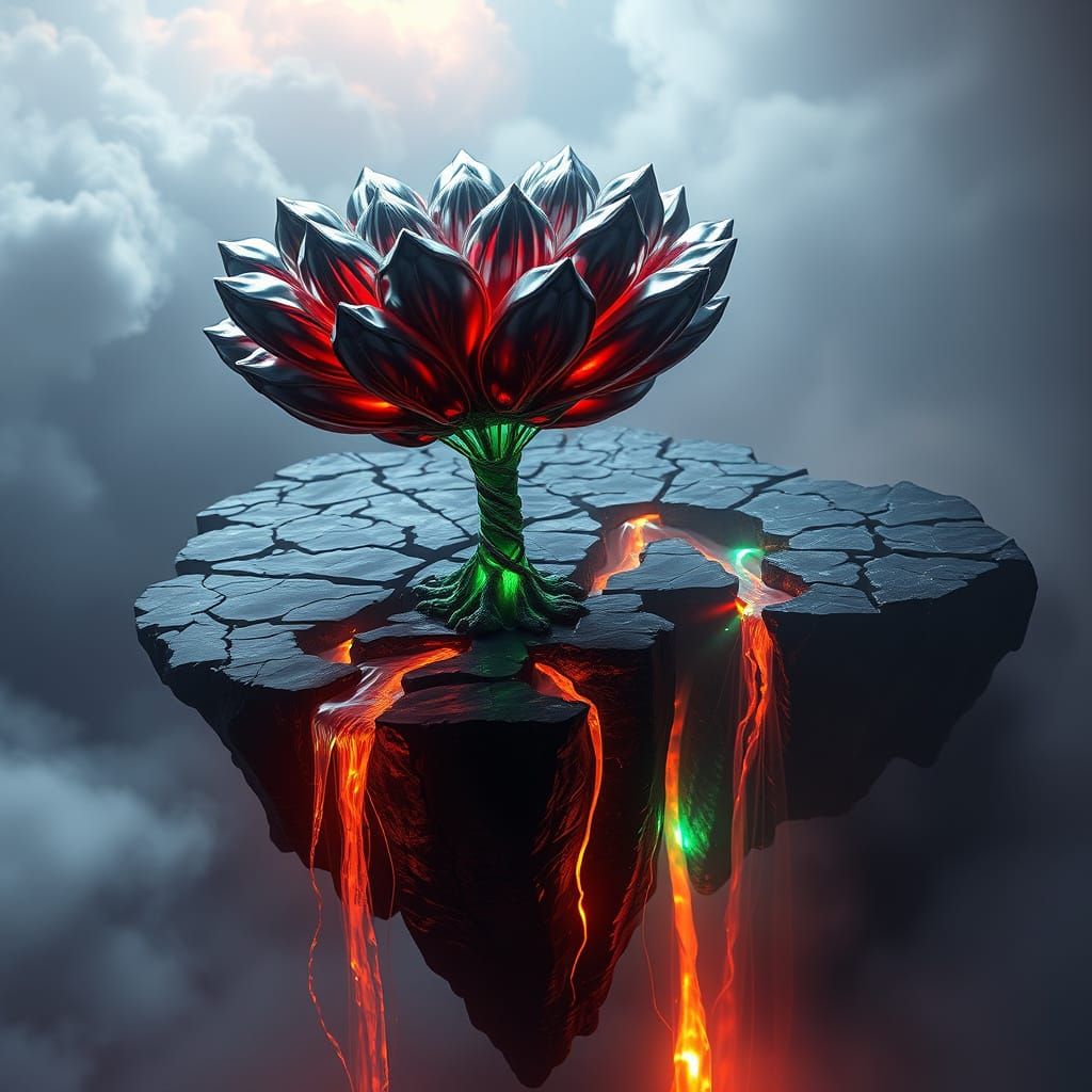 Biomechanical Balloon Flower Blooms from Obsidian Island in ...