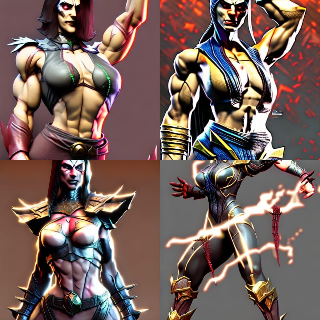Sheeva: Mortal Kombat Four-Armed Warrior in Dark Fantasy Art