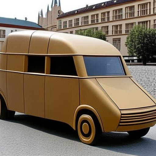 Surreal Ambulance Figurine in Totalitarian City