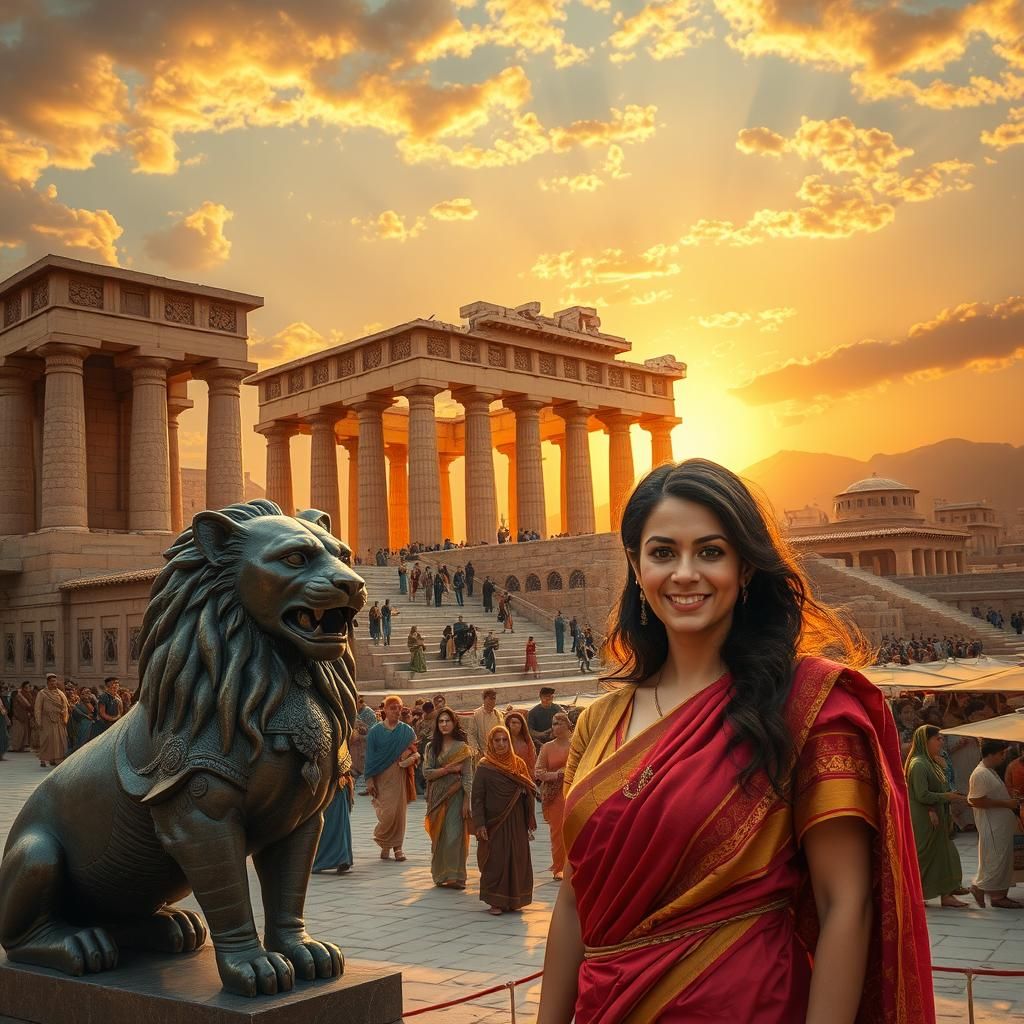 Persepolis Sunset: Ancient Persian Empire Scene