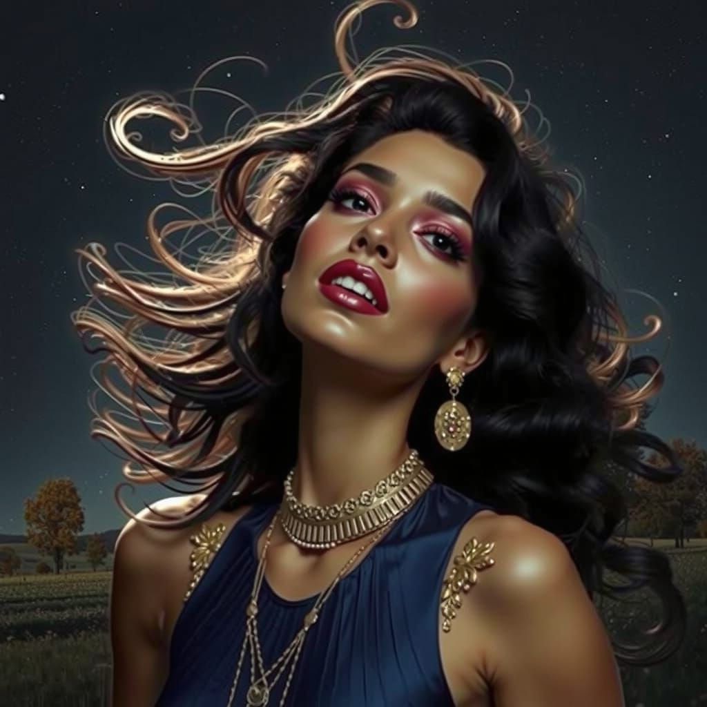 Golden Leaf Trees Under Radiant Light in Vibrant Landscape