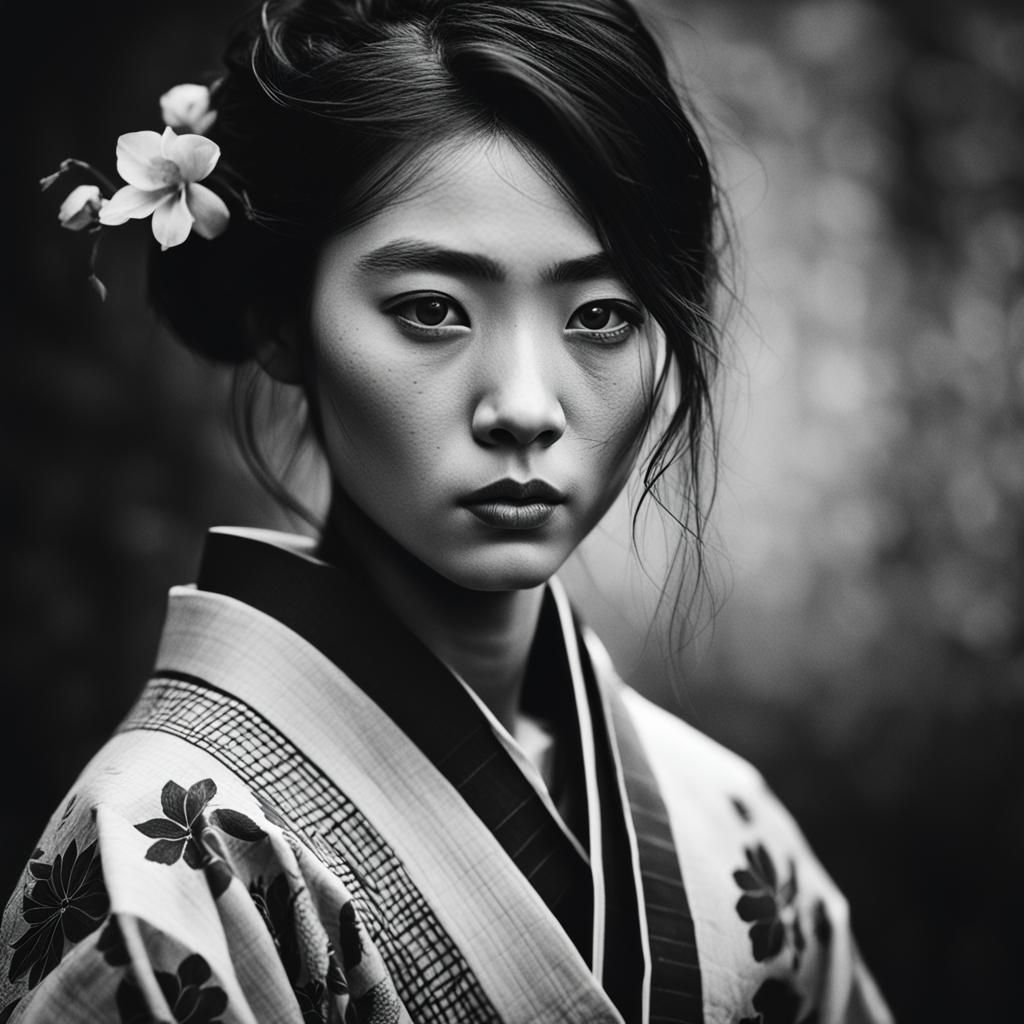 Stunning Woman in Japanese Ukiyo-e Portrait