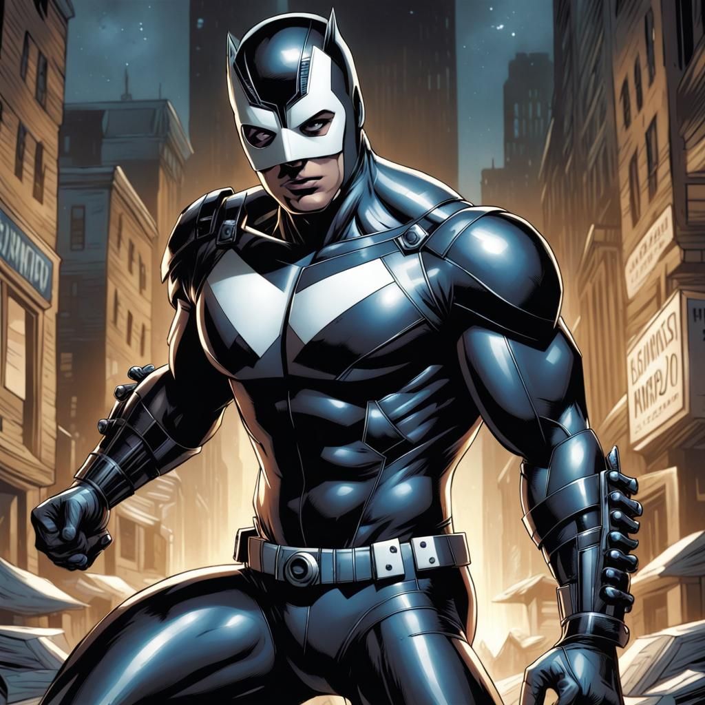 Stretchy Superhero in Comic Book Style