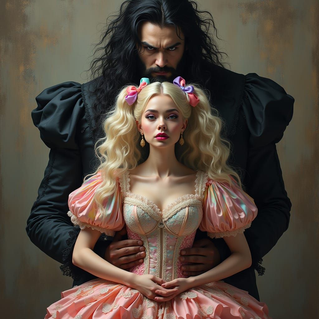 Victorian Mafia Princess in Pastel Hues