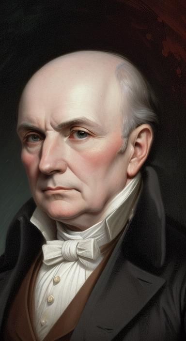 Hyperrealistic Portrait of President John Quincy Adams