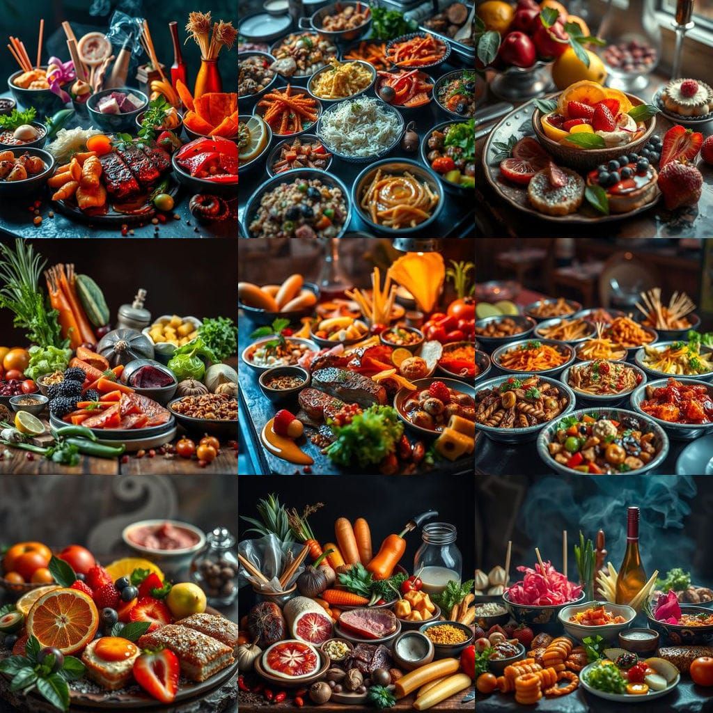 Hyperrealistic Food Photography in High Contrast