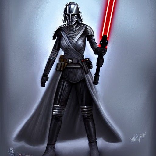 Female Star Wars Knight of Ren Digital Painting